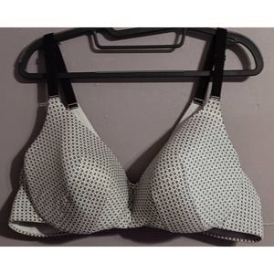 Cacique Bra Used Women's Black & White 44C Very Wide Backing
